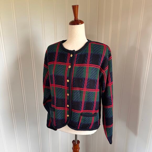 Vintage 80s/90s Chunky Knit Cardigan L - Picture 2 of 7